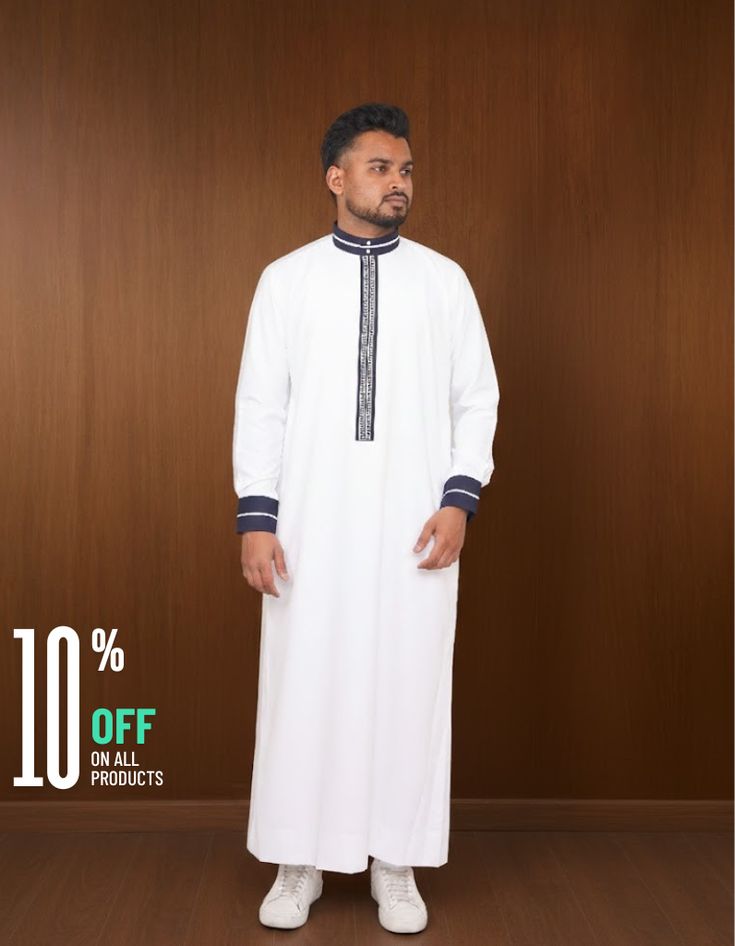 Thobe saoudien pour l'Aïd et le quotidien : Vêtement islamique premium pour hommes