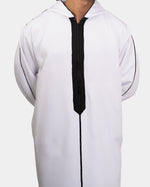 Djellaba White Half View – Classic Eid Wear for Men USA