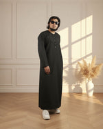 Emirati Thobe Black Full Length – Eid & Jummah Wear for Men USA