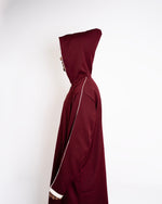 Burgundy Djellaba Half View – Stylish Islamic Wear for Men