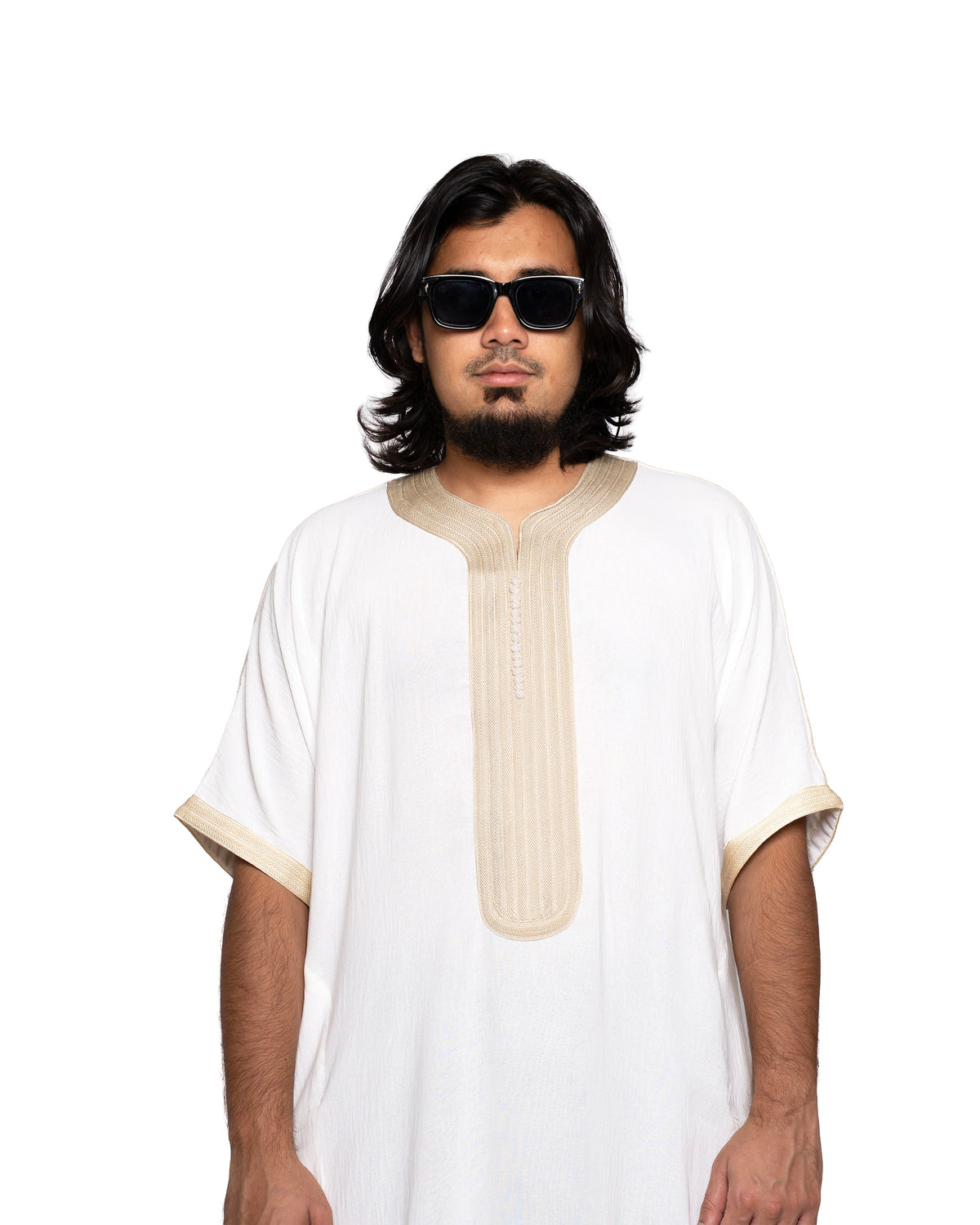 WHITE GOLD MOROCCAN THOBE