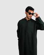 Royal Thobe Night Grey Full Length View – Modest Menswear for Men USA