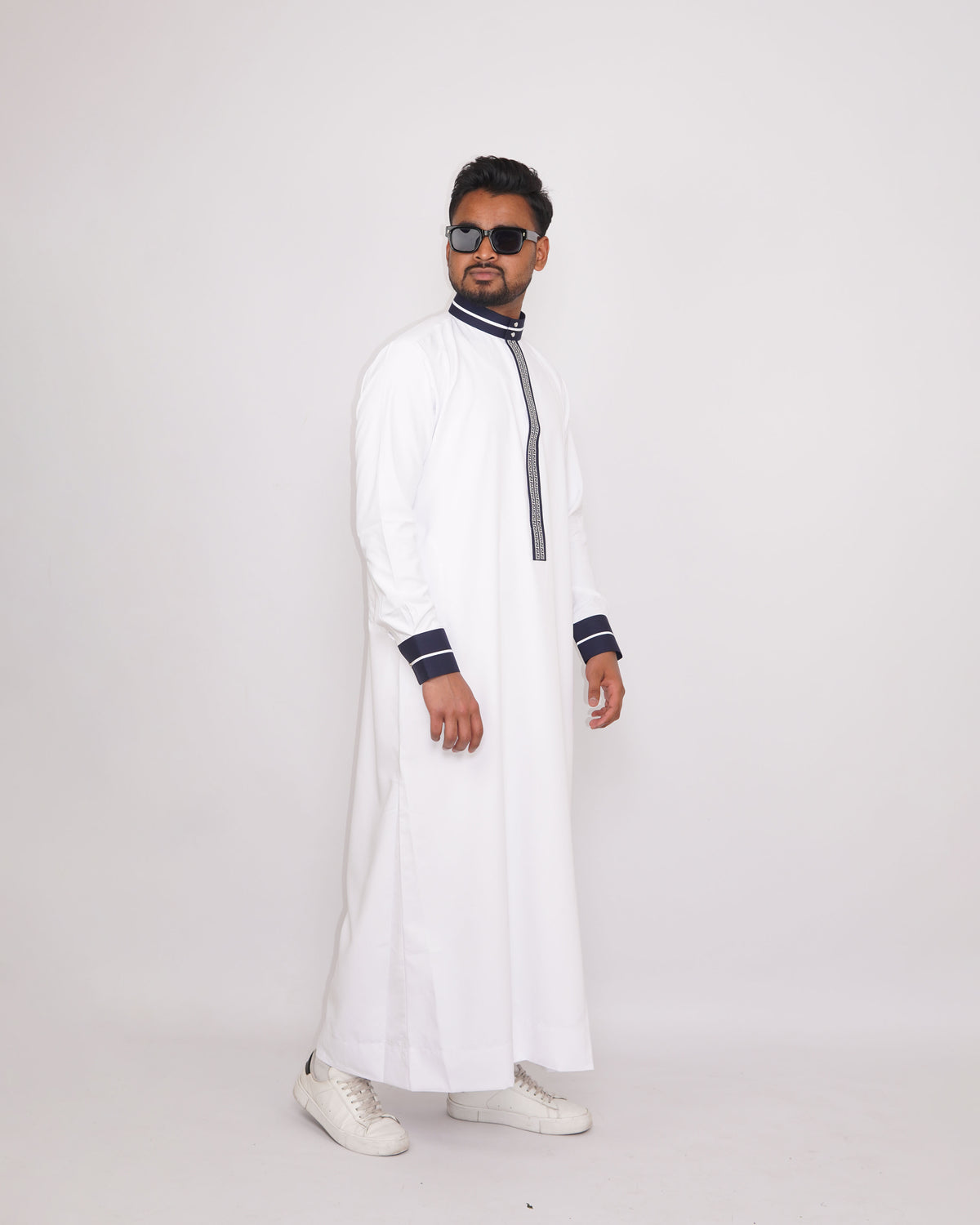 White Embroidery Thobe.