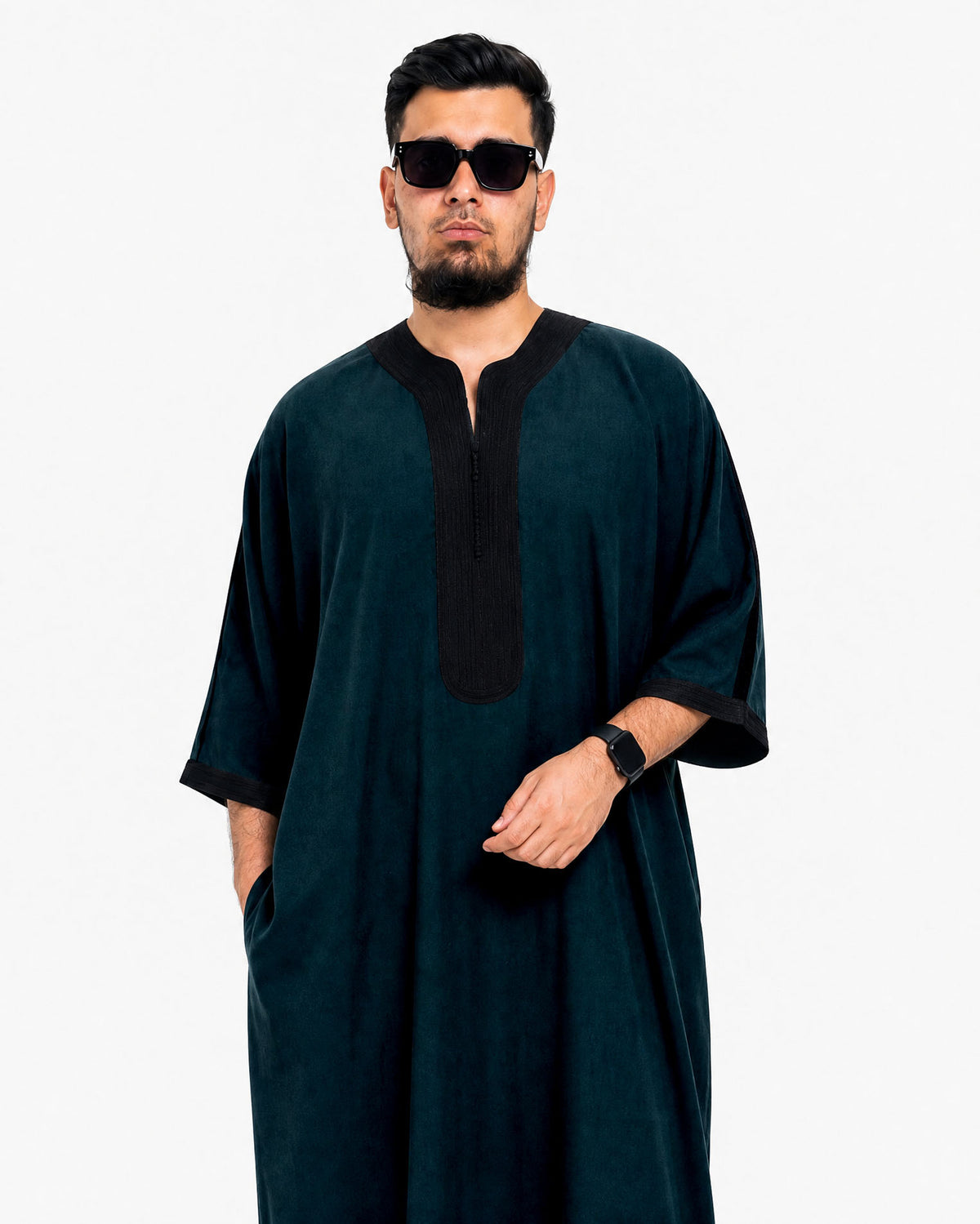 Dark Green Moroccan Thobe