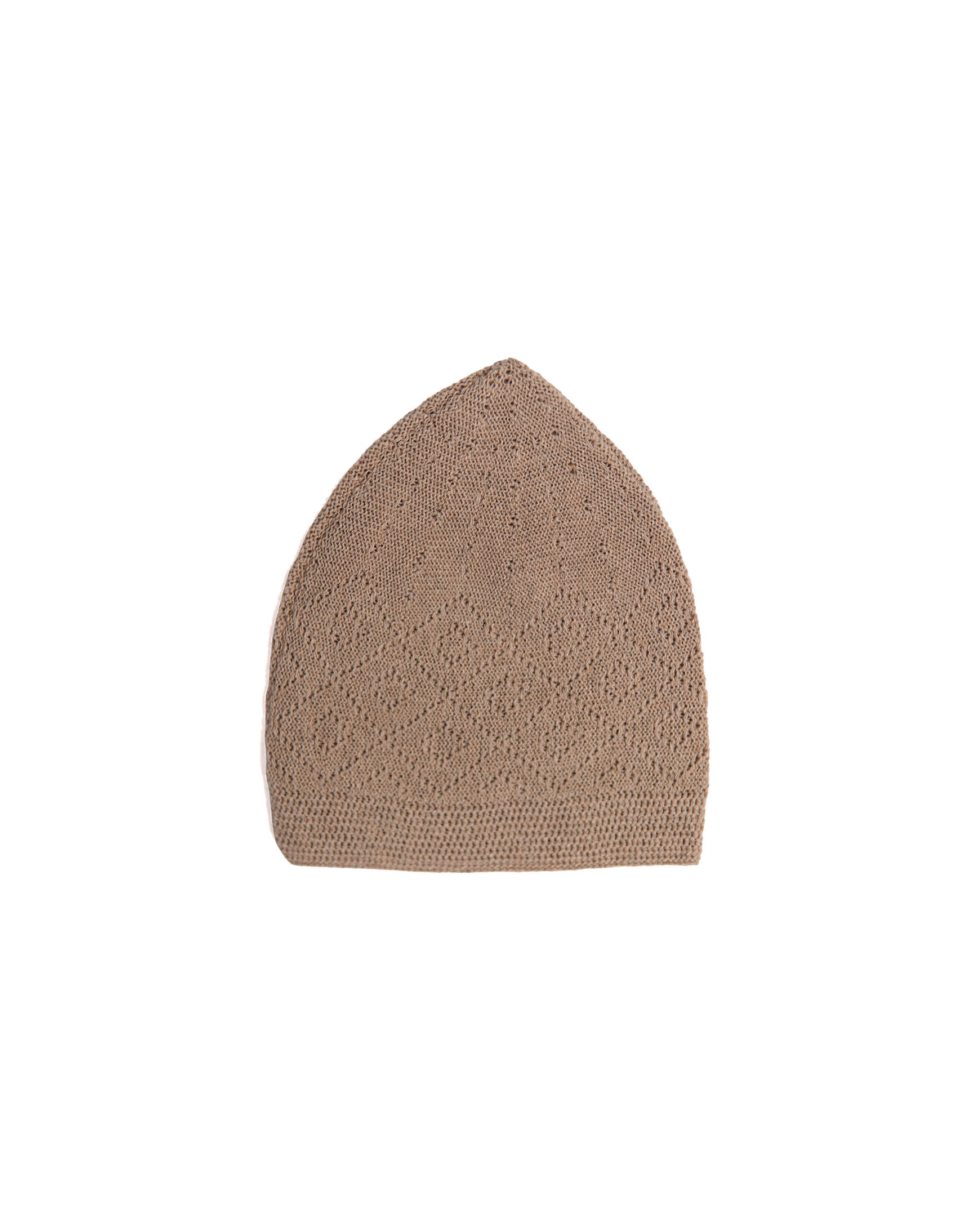 Light Cream Knit Kufi Hat.
