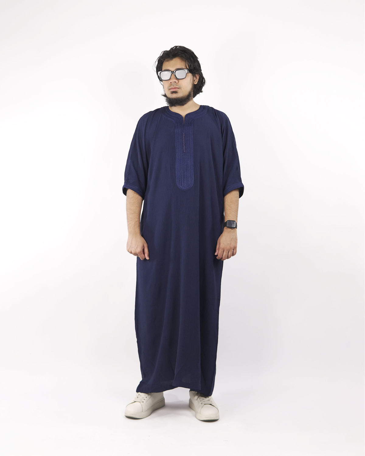 BLUE MOROCCAN THOBE.