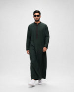 Men's Royal Thobe in green – premium Islamic clothing by Furqanwear