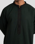 Royal Thobe Night Grey chest details – Modest Menswear for Men USA