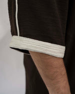 Moroccan Thobe deep brown side view relaxed fit — Furqanwear Canada