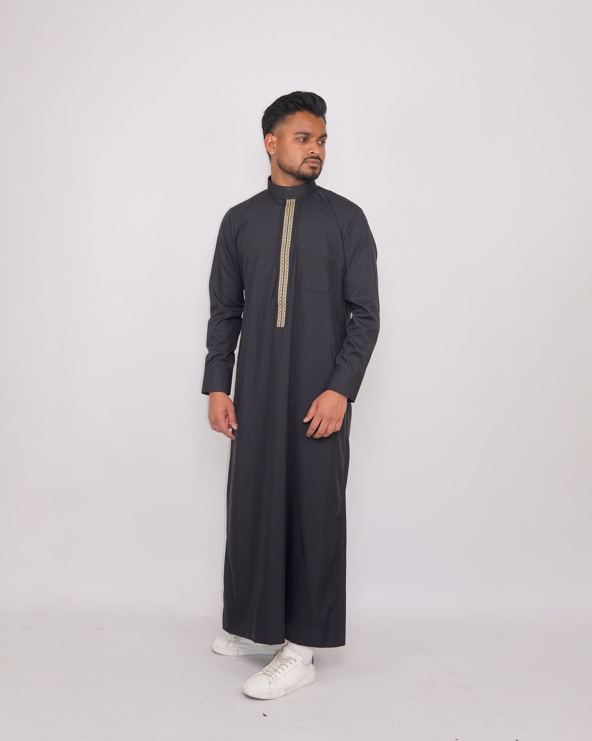 Black thobe embroidered