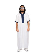 WHITE MOROCCAN | NAVY EMBROIDERED