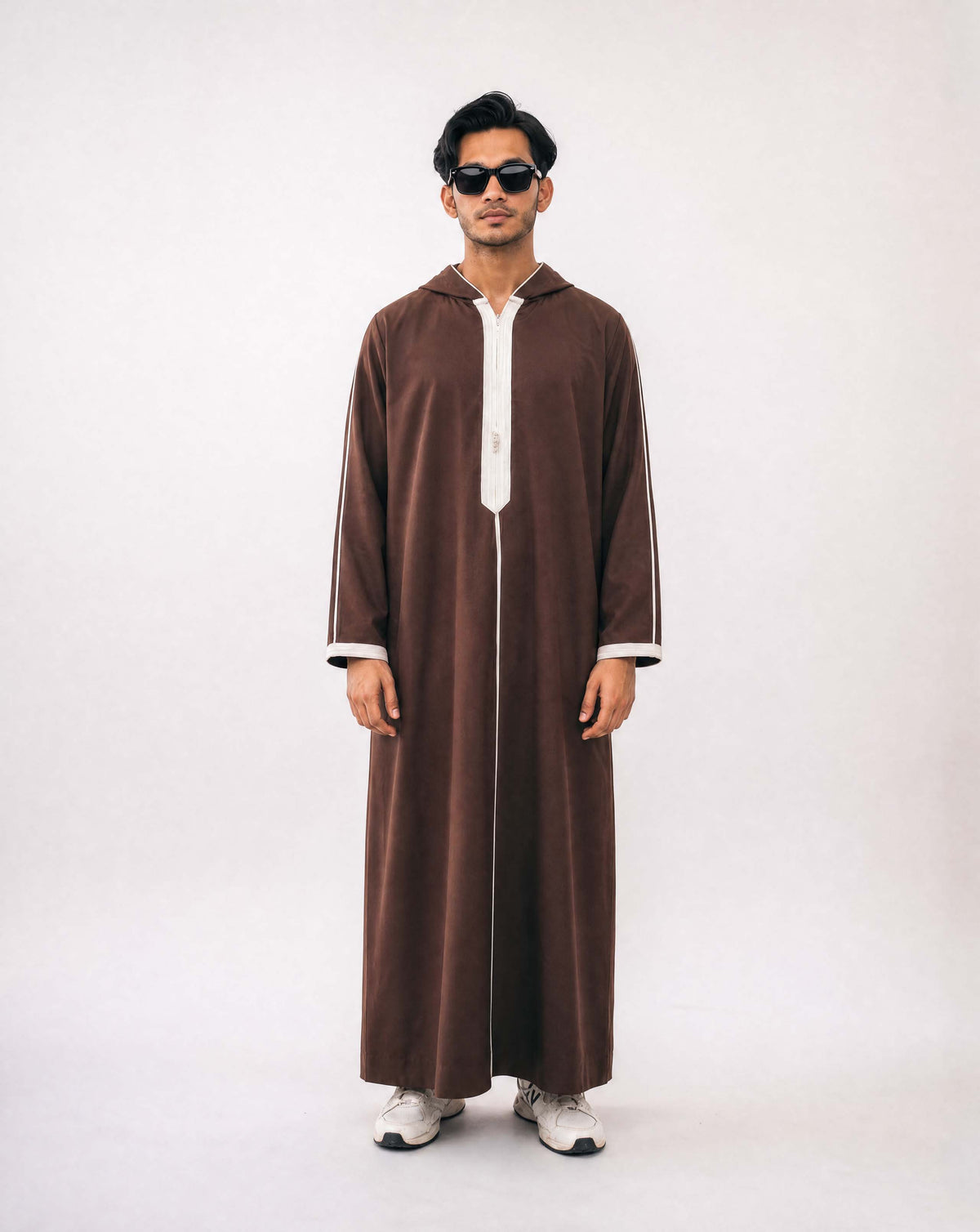 DJELLABA MARRON EN BOIS