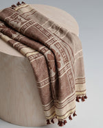 Chocolate & Cream Keffiyeh Scarf