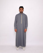 Grey Thobe Embroidered