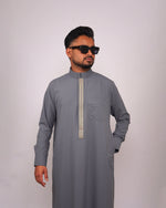 Grey Thobe Embroidered