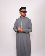 Grey Thobe Embroidered