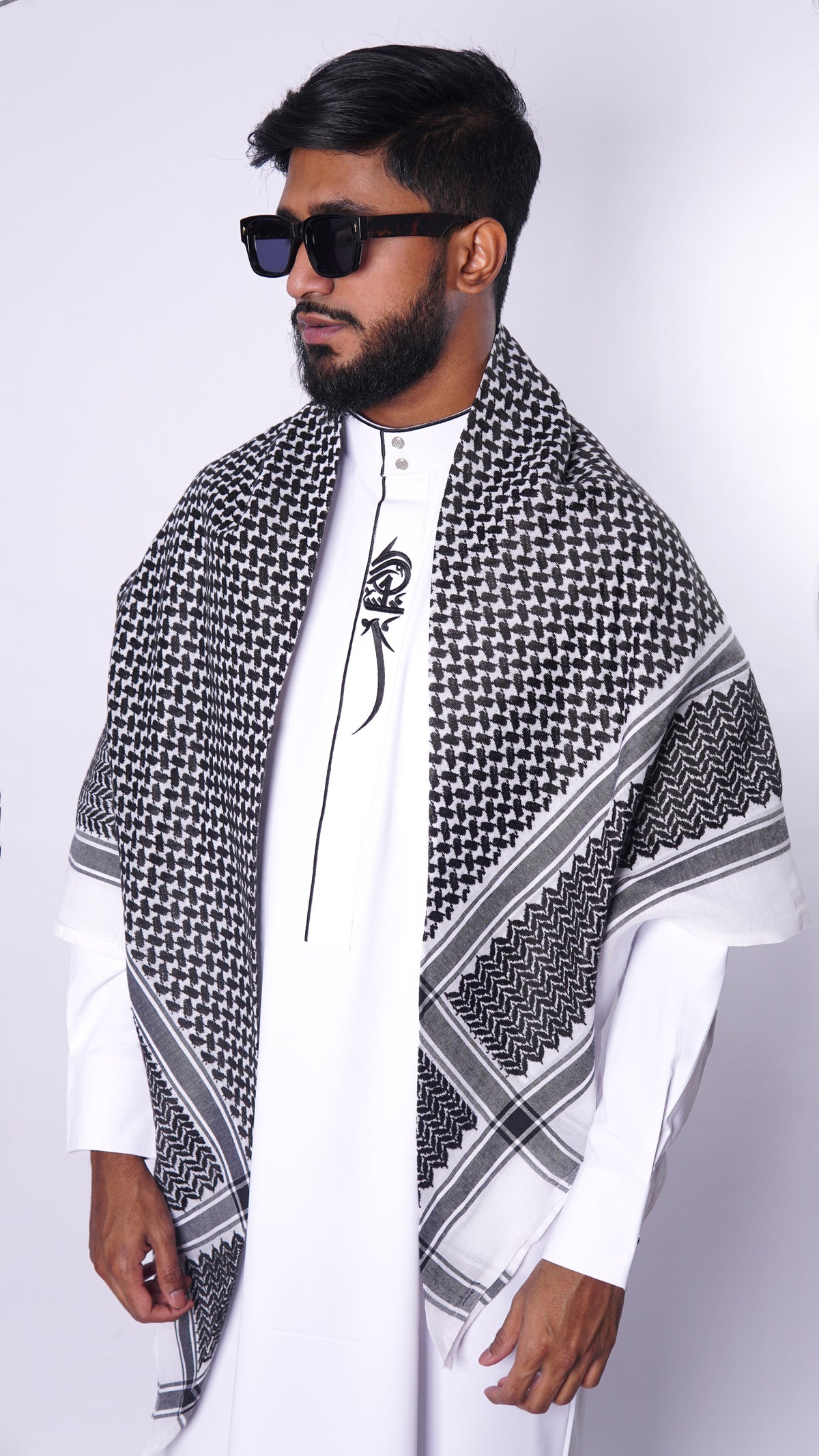 Keffiyeh Shemagh Islamic Muslim Scarf Black