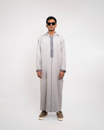 Djellaba Silver for Men – Full Length View | Furqanwear