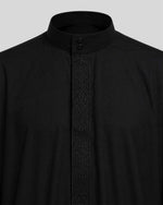 Saudi thobe black designer — Furqanwear