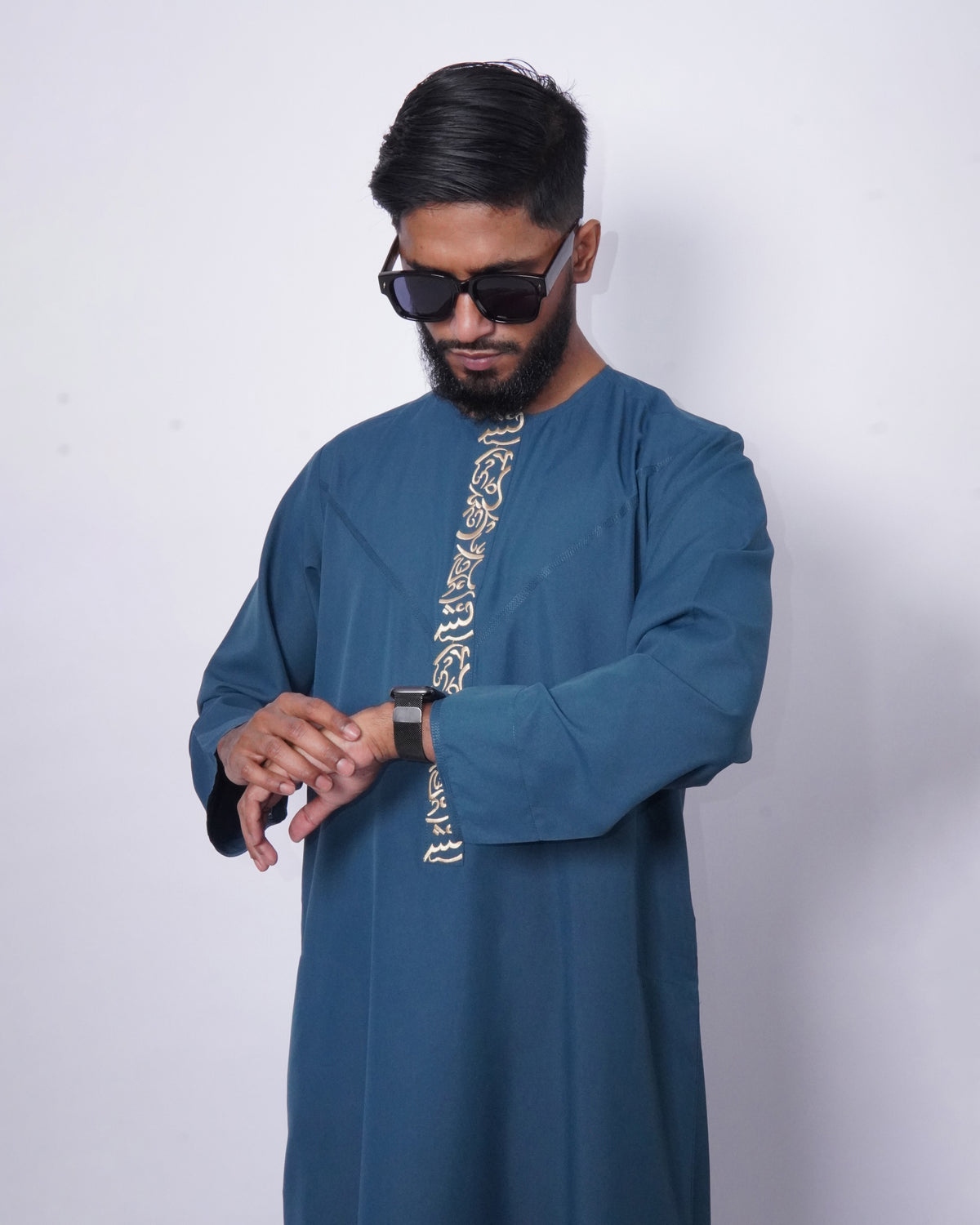 Sea Blue Thobe Jubbah Islamic Robe Cloth Toronto Canada