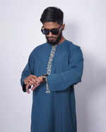 Sea Blue Thobe Jubbah Islamic Robe Cloth Toronto Canada