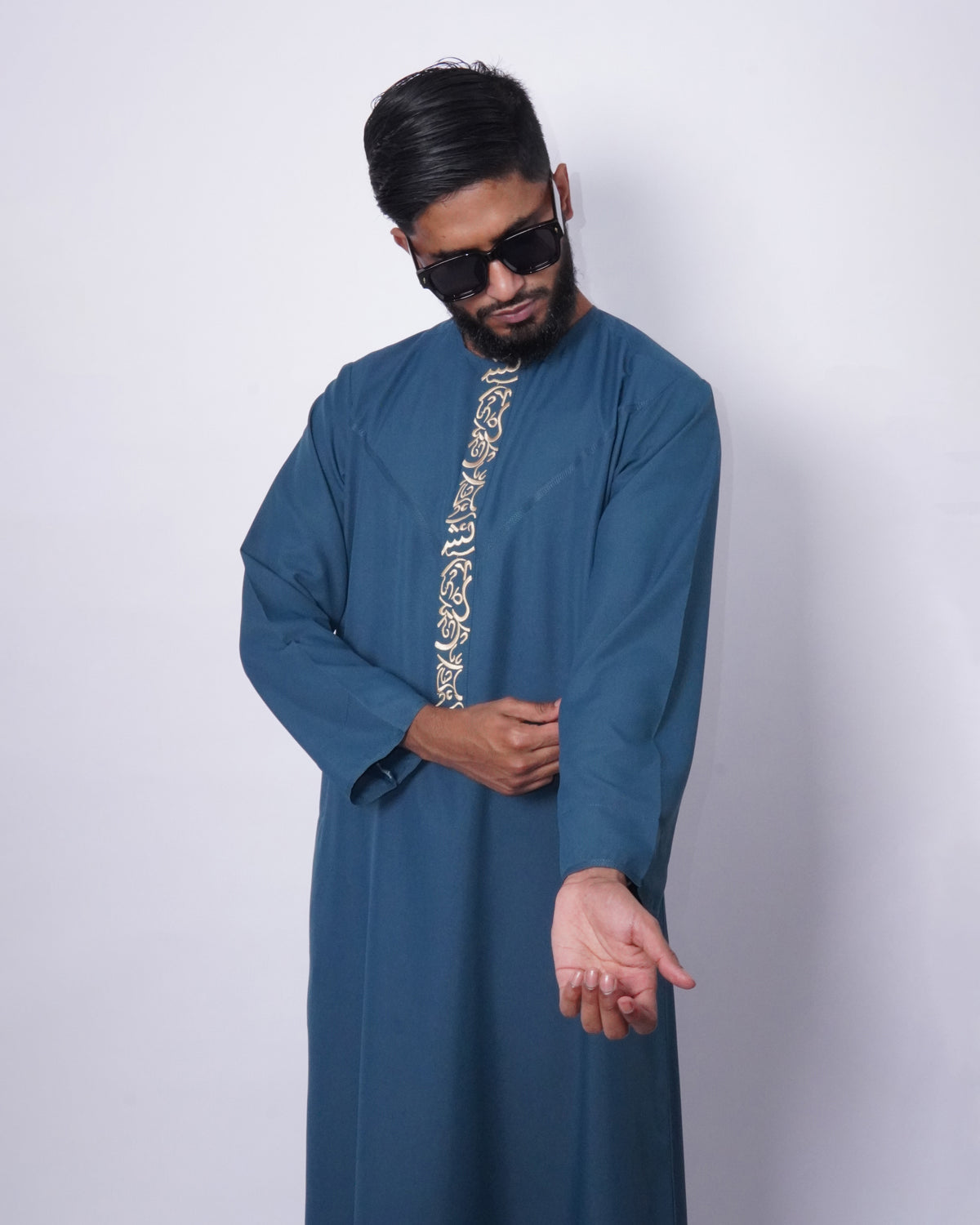 Sea Blue Thobe Jubbah Islamic Robe Cloth Toronto Canada