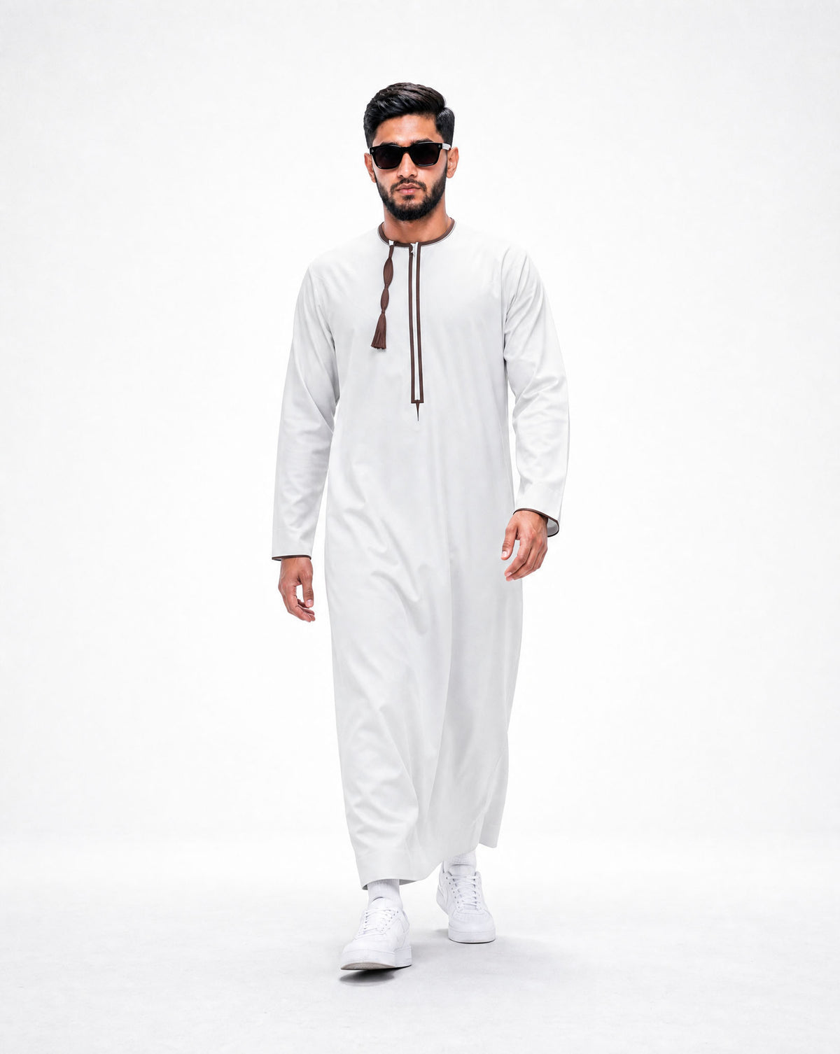 white Omani Thobe for men - Furqanwear
