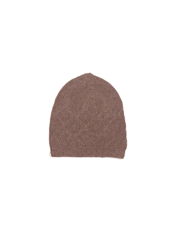 Bonnet Kufi en tricot marron riche