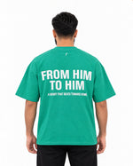 T-shirt oversize vert