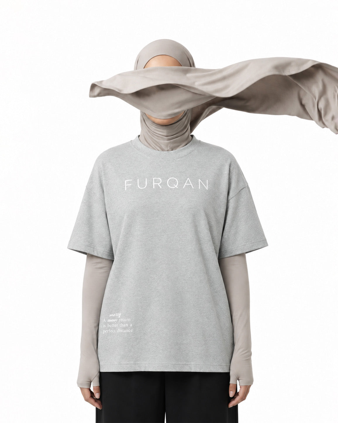 T-shirt oversize gris