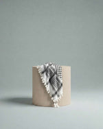 Black & white Keffiyeh Scarf with Tassels