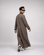 Men's Royal Thobe in olive – premium Islamic clothing by Furqanwear