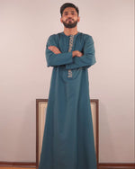 Sea Blue Thobe Jubbah Islamic Robe Cloth Toronto Canada